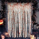 RunNico 85" x 60" 2pcs Halloween Door Curtain Decoration with Bloody Hand Prints - Bloody Doorway Curtain Halloween Creepy Cloth for Haunted House, Horror Theme Party by CozyNest Decor