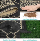 HEBE Outdoor Rug Waterproof 8x10, Reversible Plastic Straw Rug RV Camping Rug, Indoor Outdoor Patio Mat Clearance, Outside Carpet for Porch,Deck,Camper,Balcony,Backyard,Picnic by GreenHaven Gardens