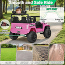 2 Seater Ride On Car Truck with Remote Control XL, Kids 24V Battery Powered Electric Vihicle w/21 in Seat, 3 Speeds, 2WD/4WD Switichable, Shock Absorbers,Bluetooth, Flower, Gift Choice by TinyTreasures Baby Boutique