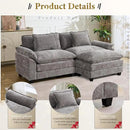 URRED Modular Sectional Sofa Comfy Cloud Couch, Modern Chenille Sofa Sleeper Deep Seat Couches with Ottoman/Pillows for Living Room (Gray, 82.6''- L Shape) by CozyNest Decor