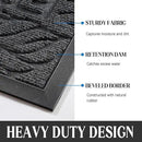 Yimobra Welcome Mat Outdoor, 36x24 Waterproof Door Mat Outside Entrance, All-Weather Non Slip Front Door Mat, Low-Profile Entryway Mat Indoor, Porch and Patio, Grey by CozyNest Decor