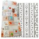 Cushmat Stylish Reversible Foam Play Mat (Large, Tropical Safari - Crystals Char) - Soft, Waterproof, Durable Play mat for Infants, Babies, Toddler, Kids & Grownup - 6.5ft x 4.5ft by TinyTreasures Baby Boutique
