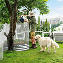Land Guard 3×3×3ft Galvanized Raised Garden Bed Kit, Round Galvanized Planter Raised Garden Boxes Outdoor, Large Metal Raised Garden Beds for Vegetables, Silver by CozyNest Decor