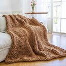 Chunky Knit Blanket - Luxury Soft Cozy 40 * 50 Throw Blanket,100% Woven Blanket Rope Knot Throw Blanket for Couch, Sofa, Home Decor, Gift - Machine Washable（Brown） by CozyNest Decor
