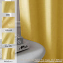 Room Divider Curtains Screen Partitions, Linen Look 100% Blackout Drapery 84 Inches Long, 120" Wide Pinch Pleated Window Drapes, Privacy Protecting, Light Blocking, (1 PC, Yellow) by CozyNest Decor