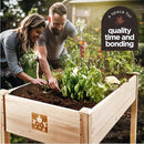 Raised Garden Bed with Legs 48x24x30 - Natural Cedar Wood Elevated Planter Box with Bed Liner for Flowers, Veggies, Herbs - 200lb Capacity by GreenHaven Gardens