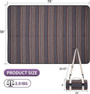 Picnic Blankets Outdoor Extra Large-Waterproof Picnic Blanket with Shoulder Carry Strap | Machine Washable Picnic Mat with Sandproof Backing for Park , Grass, Camping, Hiking, Concerts (Blue) by TinyTreasures Baby Boutique