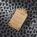 Casafield Round Pouf Ottoman, Dark Gray - 20" Diameter x 14.5" High Cotton Knit Foot Stool - Boho Floor Pouffe for Living Room, Bedroom, Home Office by CozyNest Decor