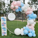 Pink and Blue Balloons 12 Inch Pastel Light Baby Blue Pink White Party Balloon with Confetti Latex Balloons for Gender Reveal Boy or Girl Princess Birthday Bridal Baby Shower Party Decorations by CozyNest Decor