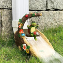 Tortoise On The Swing Gutter Downspout Extension Decoration,Rain Downspout Diverter Garden Statue,Decorative Gutter Extension,Downspout Splash Block,Animal Resin Statue Outdoor Décor by GreenHaven Gardens