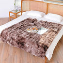 UKELER Plush Furry Throw Blanket Large Super Soft Fluffy Blankets Throws for Bed, Couch, Sofa, Office, Camping Plush Shaggy Faux Fur Blanket 60''x80'' Brown by CozyNest Decor