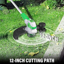 SOYUS Weed Wacker 12 Inch String Trimmer Cordless 20v Electric Weed Wacker, 2 Pcs 2.0Ah Battery Powered Weed Trimmer/Edger, Lightweight Grass Trimmer with 8 Pcs Replacement Spool Trimmer Lines by GreenHaven Gardens