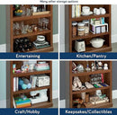 Sauder Miscellaneous Storage 5 Split Bookcase/Book Shelf, L: 35.28" x W: 13.23" x H: 69.76", Oiled Oak finish by CozyNest Decor