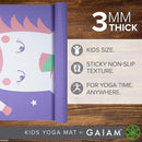 Gaiam Kids Yoga Mat Exercise Mat, Yoga for Kids with Fun Prints - Playtime for Babies, Active & Calm Toddlers and Young Children (60" L x 24" W x 3mm Thick) by TinyTreasures Baby Boutique