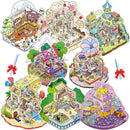 DIY 3D Sticker Scene，8 Sets Pack（600+） Large-Sized, Reusable Sticker Book, Cute Sets for Free Combination, Waterproof for Anywhere, Crafts Party Favors Birthday Gift by TinyTreasures Baby Boutique