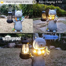 Solar Cat Garden Statues Outdoor Décor with Lantern- Cat Figurines Solar LED Light Lawn Ornaments - Yard Decorations for Patio, Balcony, Backyard -Unique House Warming Gifts for Mom by CozyNest Decor