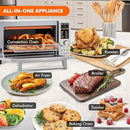 Nuwave Bravo Air Fryer Toaster Smart Oven, 10-in-1 Countertop Convection, 1800 Watts, 21-Qt Capacity, 50°-450°F Temp Controls, Top and Bottom Heater Adjustments 0%-100%, PFAS Free, Stainless Steel by CozyNest Decor