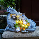 Solar Dragon Statue with LED Lights, Dargon Lover Gifts with Succulent and 6 LED Lights for Outdoor,Solar Dragon Decor for Yard, Garden and Patio, Unique Garden Statue for Mom Grandma by CozyNest Decor