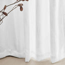 MYSKY HOME Floor to Ceiling Curtains 108 Inches White Sheer Window Drapes 2 Panel Sets Back Tab Draperies Linen Look Boho Fabric, Soft Cotton Blend Light Filtering for Living Room by CozyNest Decor