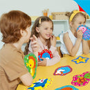 9 Pieces Kids Lacing Cards, Double Sided Sewing Cards in 9 Marine Animal Cards with 9 Colorful Laces, Imagination Development Lacing Toys Games for Children Educational and Learning Activity by TinyTreasures Baby Boutique