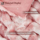 Luxury 1000GSM Faux Rabbit Fur Throw Blanket for Woman, Super Heavy Warm Cozy Blankets for Her for Couch Bed Sofa, Bubble Plush Fuzzy Elegant Soft Reversible Mink Blanket for Living Room Bedroom, Pink by CozyNest Decor