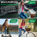 ProSource Wicker Bike Basket Front Cargo for Women and Men, Fits Most Bikes, Beach Cruiser, Stationary Bike, Ebike, Road Bike, Brown by GreenHaven Gardens