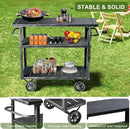 Diwhy Industrial 3 Tier Rolling Utility Storage Cart Wine Beverage, Metal Wine Rack with Wheels Kitchen Bar Dining Room Tea Wine, Serving Cart by CozyNest Decor