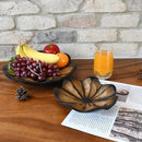 AeraVida 8-Inch Handmade Mango Wood Lotus Blossom Plate Tray | Decorative Carved Wooden Bowl for Tabletop, Entryway or Kitchen | Rustic Boho Accent Dish for Home Décor or Gifting by CozyNest Decor