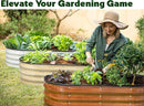 Galvanized Raised Garden Beds Outdoor // 4×2×1 ft Planter Raised Beds for Gardening, Vegetables, Flowers // Large Metal Garden Box (Natural Wood Grain) by GreenHaven Gardens