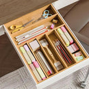 BAMEOS Bamboo Silverware Drawer Organizers, 11.9 inch Utensil Drawer Organizer for Kitchen Drawers, 7 Slots Total Large Flatware Organizer for Knives Cutlery Spoons Forks (Natural) by CozyNest Decor