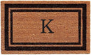 Calloway Mills 152963672 Black Border 36" x 72" Monogram Doormat Letter (K) by CozyNest Decor