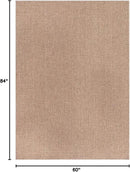 CAMILSON Easy Jute Rug 5x7, Indoor Outdoor Natural Color Farmhouse Area Rugs for Living Room Patio and Kitchen Rug, Solid Boho Woven Design, Easy-Cleaning, Washable Outside Carpet Alfombras (5 x 7) by CozyNest Decor