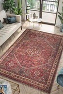 Keen Home Design 10x14 Rug - Machine Washable Area Rug with Non-Slip Backing, Ideal for Living Room, Dining Room, Bedroom - Vintage, Easy Clean, Durable, Low Pile Rug - (9'7" x 14') by CozyNest Decor