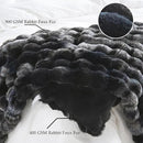 BENVWE Fluffy Faux Fur Throw Blanket for Couch, Soft Plush Thick Cozy Fuzzy Luxury Minky Bubble Blanket for Home Living Room Decor Gift for Women, Tie-dye Grey, 50" x 60", 1100GSM by CozyNest Decor