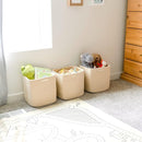 NaturalCozy Storage Cubes 11 Inch Cotton Rope Woven Baskets for Organizing, 3-Pack | Cube Storage Bin | Square Storage Baskets for Shelves Organizer, Classroom, Kids Toy Bins, Closet, Baby Nursery by TinyTreasures Baby Boutique