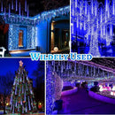 KNONEW Meteor Shower Lights 15 Inch 24 Tubes 672 LED Christmas String Plug-in Outdoor Waterproof Falling Rain for Wedding Party Garden Holiday Tree Decorations (Blue) by GreenHaven Gardens