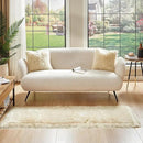 AMTOVO Faux Fur Rug, Beige Ultra Soft Fluffy Shag Sheepskin Rug, 2 x 6 ft Runner Area Rugs for Bedroom Sofa Throw Cushion Room Decor, Rectangle by CozyNest Decor