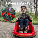 Baby Bumper Car, 6V Electric Kids Bumper Car for Toddlers with Remote Control, Bluetooth - Red by TinyTreasures Baby Boutique