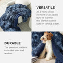 Bedsure GentleSoft Fluffy Navy Blue Throw Blanket, Tie Dye Blue Decor Navy Gifts for Men, Soft Cozy Fuzzy Plush Minky Thick Warm Sherpa Fleece Faux Fur Blanket for Couch, Blanket Gifts for Him, 50x60 by CozyNest Decor