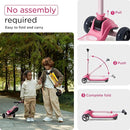 KUB Toddler Scooter for Kids Ages 2+, 3 Wheel Kick Scooter with LED Light-Up Wheels, Adjustable Height Handlebar, Lean-to-Steer, Anti-Slip Deck, Easy-Fold Design, Gift for Boys and Girls by TinyTreasures Baby Boutique