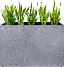 Metal Rectangular Planter Box, Galvanized Steel Tall Planters for Outdoor Plants, 35.5"x 10"x 28" Terrazzo Outdoor Planters for Porch/Patio/Garden by GreenHaven Gardens