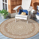 Pauwer Waterproof Outdoor Rug 6ft, Reversible Plastic Straw Patio Camping Rug, Indoor Outdoor RV Mat Carpet for Deck, Camper, Porch, Balcony, Backyard, Picnic, Floral Brown by GreenHaven Gardens