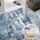 9x12 Area Rug Living Room Rug: Washable Modern Abstract Soft Thin Rug Indoor Floor No Slip Stain Resistant Carpet for Bedroom Dining Room Farmhouse Nursery Home Office - Blue by TinyTreasures Baby Boutique