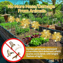 BATTIFE Golden Pinwheels for Garden, 10 Pack Reflective Wind Spinner to Scare Birds Away, Sparkly Pinwheel Deterrent, Outdoor Gold Pinwheel for Lawn and Patio by GreenHaven Gardens