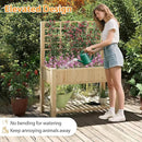 Giantex Raised Garden Bed with Trellis, Wooden Elevated Planter Box with Legs, Drainage Holes for Climbing Plants Vines Vegetables Flowers Herbs, Outdoor Horticulture Planter for Patio Yard by GreenHaven Gardens