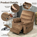 27in Extra Wide Power Lift Recliner Chair for Big Tall with Extended Footrest Heat Massage, Oversized Electric Lift Recliner Chairs for Adults Elderly Seniors, Arm Storage & Cup Holders by CozyNest Decor