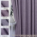 Room Divider Curtains Screen Partitions, Linen Look 100% Blackout Drapery 108 Inches Long, 100" Wide Pinch Pleated Window Drapes, Privacy Protecting, Light Blocking, (1 PC, Violet) by CozyNest Decor