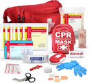 Ever Ready First Aid, Fanny Pack/Hip Pack, Fully Stocked First Aid Kit with Adult & Infant CPR Combo Masks with Beaty by TinyTreasures Baby Boutique