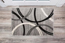 Rugshop Modern Wavy Circles Design Area Rug 2' x 3' Gray by TinyTreasures Baby Boutique