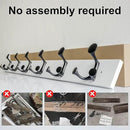 SKOLOO 36-Inch White Wood Coat Rack Wall Mount with 6 Triple Hooks - Ideal for Family Entrances, Classrooms, and Pet Supplies Storage - Perfect Coat Hooks for Wall by CozyNest Decor